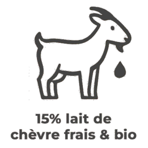 15% de lait de chèvre biologique