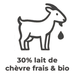 30% de lait de chèvre biologique