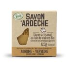 Savon bio doux surgras au lait de chèvre et agrume verveine