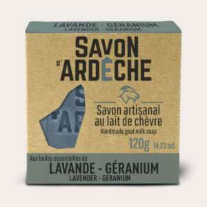 Savon d'Ardèche à la lavande et au géranium