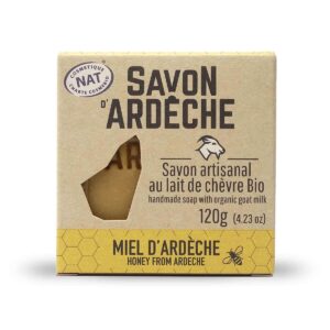 Étui du savon d'Ardèche au lait de chèvre et au miel d'Ardèche, 120 g