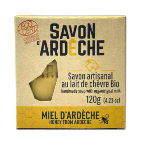 Savon bio doux surgras au lait de chèvre nature au miel d'Ardèche