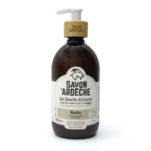 Gel douche neutre au lait de chèvre bio sans huiles essentielles Savon d’Ardèche 500 ml