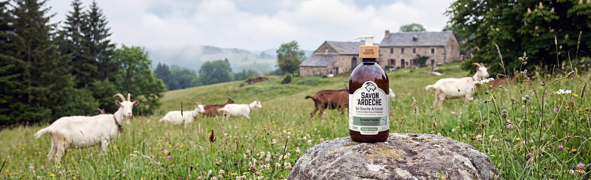 Gel douche verveine fraîche Savon d’Ardèche au lait de chèvre issu d’Ardèche