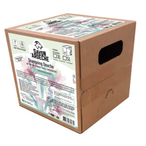Recharge Bag in Box 3 L de shampoing douche Palmarosa au lait de chèvre Savon d'Ardèche